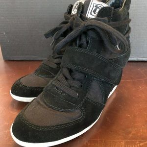 ASH Suede Leather BOWIE Hi Top Wedge Sneaker EU 39